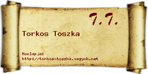 Torkos Toszka névjegykártya